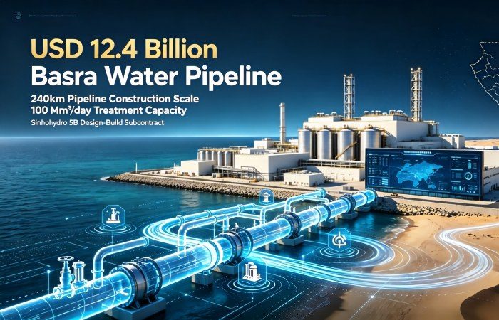 PowerChina Subsidiary Secures USD 12.4 Billion Water Transmission Subcontract for Iraq’s Flagship Basrah Mega Seawater Desalination Project700